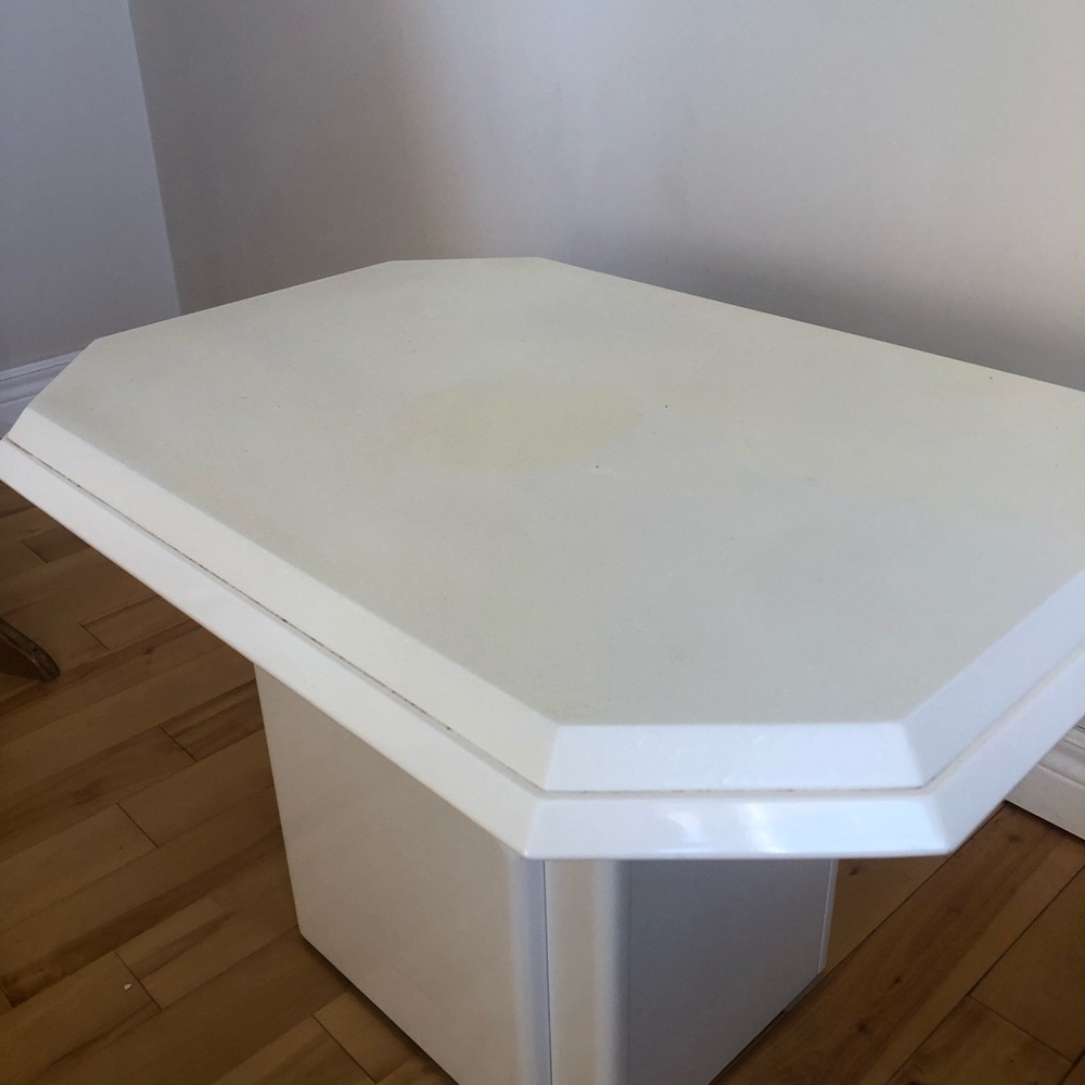 White Geometric Coffee Table